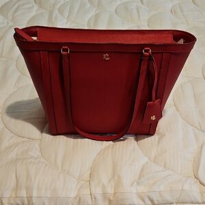 Ralph Lauren Crimson Tote Bag